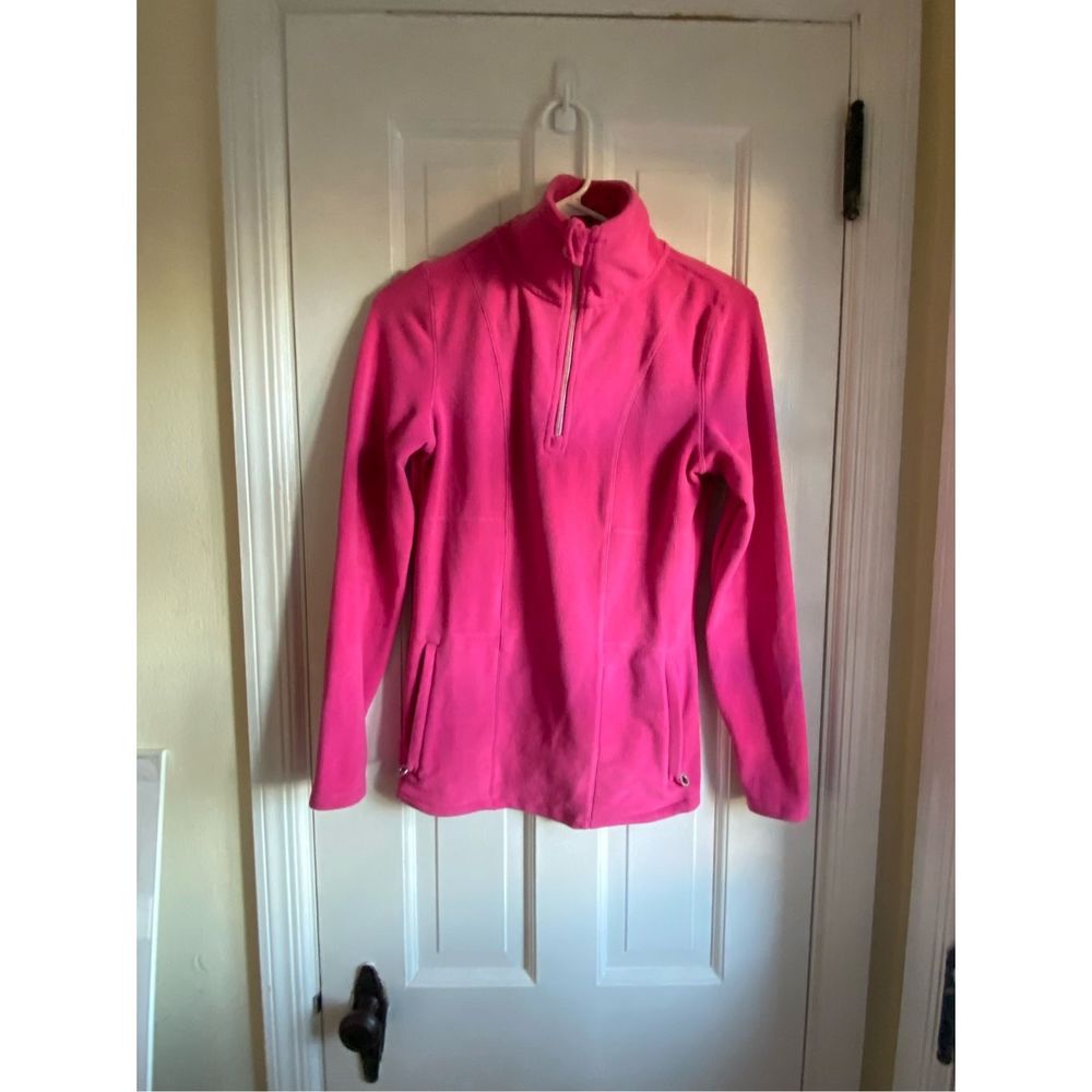 Calvin Klein Performance Fleece 1/4 Zip Pink Pullover, Women’s Small